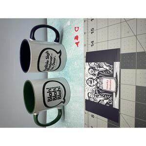 Set of‎ 2 Snarky Humans Ceramic Coffee Mugs